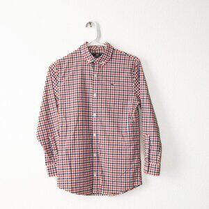 Vineyard Vines Whale Shirt Performance Button Down Check Boys M